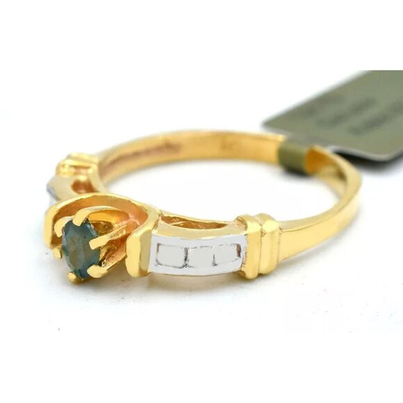 Genuine 0.28 Cts Alexandrite Ring 10k Yellow Gold - Picture 3 of 5